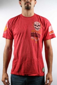AFFLICTION Eddie Trotta Skull Distressed Mens T-Shirt AFFLICTION Eddie Trotta Skull Distressed Mens T-Shirt