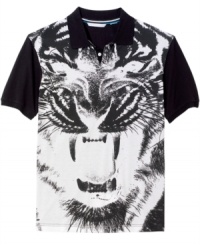 Look twice. With a large graphic, this polo shirt from Sean John gives a classic look some bite. Look twice. With a large graphic, this polo shirt from Sean John gives a classic look some bite.