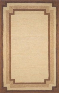 Liora Manne Ravella Border Rug, 5-Feet by 7-Feet 6-Inch, Natural Liora Manne Ravella Border Rug, 5-Feet by 7-Feet 6-Inch, Natural