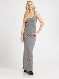 Soft fabric clings to every curve for a sultry and casual look. ScoopneckThin shoulder strapsSleevelessExposed center seamingRacerback About 42 from natural waist50% polyester/37.5% cotton/12.5% rayonMachine washMade in USAModel shown is 5'9 (176cm) wearing US size Small. Soft fabric clings to every curve for a sultry and casual look. ScoopneckThin shoulder strapsSleevelessExposed center seamingRacerback About 42 from natural waist50% polyester/37.5% cotton/12.5% rayonMachine washMade in USAModel shown is 5'9 (176cm) wearing US size Small.