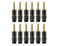 Sewell Pro Maestro Banana Plugs w/Gold Connectors, 6 Pairs (6 Red, 6 Black) Sewell Pro Maestro Banana Plugs w/Gold Connectors, 6 Pairs (6 Red, 6 Black)