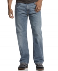 You've got room to relax in this comfortable, loose-fit jean. Classic five-pocket styling with signature embroidery on back pockets. Button closure with zip fly. You've got room to relax in this comfortable, loose-fit jean. Classic five-pocket styling with signature embroidery on back pockets. Button closure with zip fly.