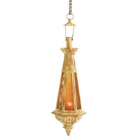 Gifts & Decor Amber Teardrop Lantern Moroccan Outdoor Candle Holder