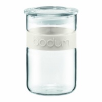 Bodum Presso 20-Ounce Glass Storage Jar, White Bodum Presso 20-Ounce Glass Storage Jar, White