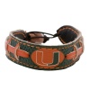 Miami Hurricanes Team Color Football Bracelet