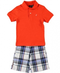 Nautica Burdett 2-Piece Outfit (Sizes 2T - 4T) - tomato, 4t Nautica Burdett 2-Piece Outfit (Sizes 2T - 4T) - tomato, 4t