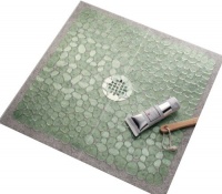 InterDesign Pebblz Shower Mat, Green InterDesign Pebblz Shower Mat, Green