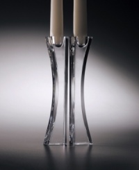 Inspired by the design of Nambé's acclaimed kissing salt & pepper set, this elegant duo works equally well side-by-side or at either end of the dinner table. In contemporary crystal, try them on the mantelpiece for a dramatic effect. Inspired by the design of Nambé's acclaimed kissing salt & pepper set, this elegant duo works equally well side-by-side or at either end of the dinner table. In contemporary crystal, try them on the mantelpiece for a dramatic effect.