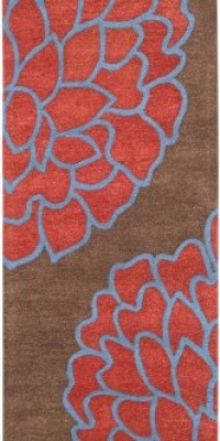 Area Rug 2x8 Runner Contemporary Mushroom-Blue Color - Surya Artist Studio Rug from RugPal Area Rug 2x8 Runner Contemporary Mushroom-Blue Color - Surya Artist Studio Rug from RugPal