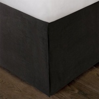 Natori Bushido Bedskirt - Black - King Natori Bushido Bedskirt - Black - King