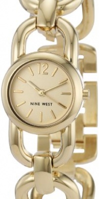 Nine West Women's NW1136CHGB Gold-Tone Round Champagne Dial Bracelet Watch Nine West Women's NW1136CHGB Gold-Tone Round Champagne Dial Bracelet Watch