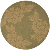 Safavieh Courtyard Collection CY6957-44 Green and Natural Indoor/Outdoor Round Area Rug, 6-Feet 7-Inch Round Safavieh Courtyard Collection CY6957-44 Green and Natural Indoor/Outdoor Round Area Rug, 6-Feet 7-Inch Round