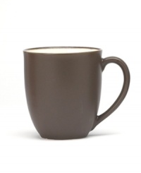 Crafted from versatile stoneware, this mug is perfect for casual dining and elegant entertaining. The deep chocolate brown color enriches any tabletop while the classic shape makes this mug a practical choice. Crafted from versatile stoneware, this mug is perfect for casual dining and elegant entertaining. The deep chocolate brown color enriches any tabletop while the classic shape makes this mug a practical choice.