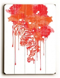 Painted Tiger 1 by Artist Budi Satria 12x16 Bamboo Sign Wall Decor Art Painted Tiger 1 by Artist Budi Satria 12x16 Bamboo Sign Wall Decor Art