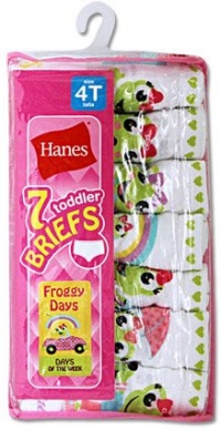 Hanes Toddler Girls Cotton Briefs 7-Pack, Assorted 4T Hanes Toddler Girls Cotton Briefs 7-Pack, Assorted 4T