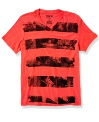 This t-shirt from Bar III has a vintage vibe that you'll love. This t-shirt from Bar III has a vintage vibe that you'll love.