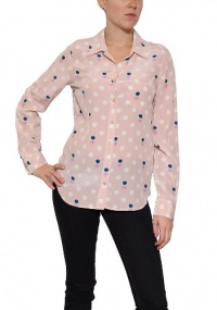 Women's Equipment Brett Floral Polka Dot Print Blouse in Rose Smoke Size S Women's Equipment Brett Floral Polka Dot Print Blouse in Rose Smoke Size S