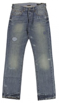Lucky Brand Men's 221 Slim Straight Fit Distressed Jeans (Ol Bushido) Lucky Brand Men's 221 Slim Straight Fit Distressed Jeans (Ol Bushido)