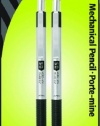 Zebra Mechanical Pencil, Lead/Eraser Refillable, .5mm, 2/CD, Silver/Black (ZEB54012)