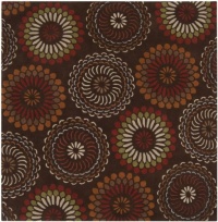 Area Rug 8x8 Square Contemporary Chocolate Color - Surya Bombay Rug from RugPal Area Rug 8x8 Square Contemporary Chocolate Color - Surya Bombay Rug from RugPal