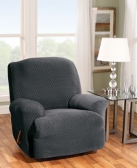 Fresh. Modern. Versatile. Featuring an allover geometric oval pattern, the Stretch Stone recliner slipcover from Sure Fit gives your furniture a contemporary look, instantly! Ultrasoft stretch fabric is designed to cover hard-to-fit pieces with ease. Fresh. Modern. Versatile. Featuring an allover geometric oval pattern, the Stretch Stone recliner slipcover from Sure Fit gives your furniture a contemporary look, instantly! Ultrasoft stretch fabric is designed to cover hard-to-fit pieces with ease.