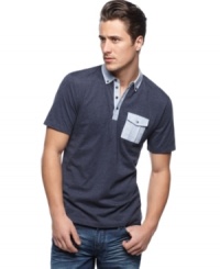 Change up your normal polo style with this contrast colored shirt from INC International Concepts. Change up your normal polo style with this contrast colored shirt from INC International Concepts.