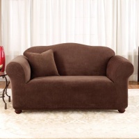 Sure Fit Stretch Pique Knit Sofa Slipcover, Cream Sure Fit Stretch Pique Knit Sofa Slipcover, Cream
