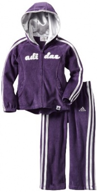 Adidas Girls 2-6X ITG Pirouette Princess Velour 2 Piece Set, Dark Violet, 3T Adidas Girls 2-6X ITG Pirouette Princess Velour 2 Piece Set, Dark Violet, 3T
