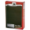 Maxam 8OZ SS FLASK W/BLACK WRAP