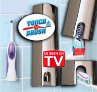 Touch N Brush Hands Free Tooth Paste Dispenser Chrome Touch N Brush Hands Free Tooth Paste Dispenser Chrome