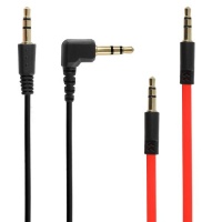 Chromo Inc. 2x Pack 3.5mm Auxiliary Cable, 1 Black Angled & 1 Red Flat Audio Music Aux NEW! Chromo Inc. 2x Pack 3.5mm Auxiliary Cable, 1 Black Angled & 1 Red Flat Audio Music Aux NEW!