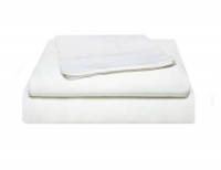 Alok International 300-110034 300 Thread Count Organic Cotton Sheet Set, Queen, White Alok International 300-110034 300 Thread Count Organic Cotton Sheet Set, Queen, White
