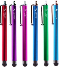 The Friendly Swede (TM) Universal Capacitive Touch Screen Stylus (Multicolor, Bundle of 6) - 2*15 Inch Stylus Lanyards & Microfiber Cloth Included - Retail Packaging The Friendly Swede (TM) Universal Capacitive Touch Screen Stylus (Multicolor, Bundle of 6) - 2*15 Inch Stylus Lanyards & Microfiber Cloth Included - Retail Packaging