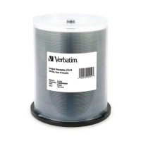 Verbatim 95252 700 MB 52x 80 Minute White Inkjet and Hub Printable Recordable Disc CD-R, 100-Disc Spindle Verbatim 95252 700 MB 52x 80 Minute White Inkjet and Hub Printable Recordable Disc CD-R, 100-Disc Spindle