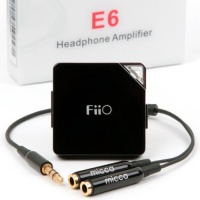 FiiO E6 Headphone Amplifier with Micca Y Cable FiiO E6 Headphone Amplifier with Micca Y Cable