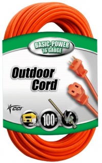 Coleman Cable 02209 16/2 Vinyl Outdoor Extension Cord, Orange, 100-Feet Coleman Cable 02209 16/2 Vinyl Outdoor Extension Cord, Orange, 100-Feet
