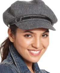 Here's the scoop: this adorable newsboy from Nine West is the perfect accent to your everyday ensemble. Features a croc-embossed faux-leather band for an undecidedly laid-back look. Here's the scoop: this adorable newsboy from Nine West is the perfect accent to your everyday ensemble. Features a croc-embossed faux-leather band for an undecidedly laid-back look.