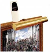 Remote Control LED Picture Light Cordless - Polished Brass - for Pictures up to 3 Feet Wide- Safe for Artwork - No Uv and No Heat - Solid Steel Frame 1.3 Lbs - Dimmer Included Remote Control LED Picture Light Cordless - Polished Brass - for Pictures up to 3 Feet Wide- Safe for Artwork - No Uv and No Heat - Solid Steel Frame 1.3 Lbs - Dimmer Included