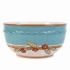 Fitz and Floyd Carissa Paisley 6-Inch Soup Bowl, Blue Band