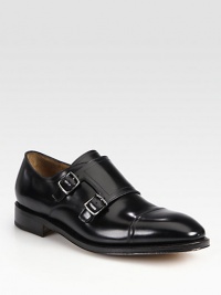 A double monk strap closure lends modern elegance to this dress wardrobe classic, beautifully crafted in sleek Italian calfskin leather.Leather upperLeather liningPadded insoleLeather soleMade in Italy A double monk strap closure lends modern elegance to this dress wardrobe classic, beautifully crafted in sleek Italian calfskin leather.Leather upperLeather liningPadded insoleLeather soleMade in Italy