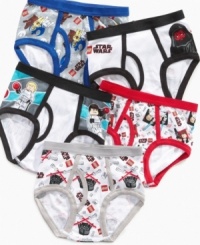 He'll be saving the galaxy in these Lego Star Wars printed briefs from Handcraft. He'll be saving the galaxy in these Lego Star Wars printed briefs from Handcraft.