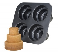 Chicago Metallic Multi Tier Cake Pan 4 Cavity, 10.6 x 9.60 x 4.5 Inch Chicago Metallic Multi Tier Cake Pan 4 Cavity, 10.6 x 9.60 x 4.5 Inch