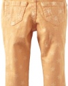 True Religion Baby-Girls Infant Casey Star Print Skinny Jegging, Overdye Faded Carrot, 12-18 Months