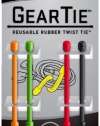Nite Ize GT3-4PK-A1 Gear Tie Reusable 3-Inch Rubber Twist Tie, 4-Pack, Assorted Colors