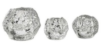 Kosta Boda Snowball Votives, Set of 3 Kosta Boda Snowball Votives, Set of 3