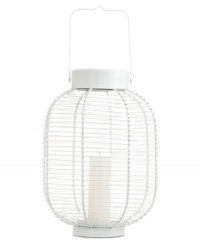 Light up the night. Simply charming, this wire lantern from Martha Stewart Collection lends decorative charm to backyard patios and balconies. Rest on a surface or hang from above. (Clearance) Light up the night. Simply charming, this wire lantern from Martha Stewart Collection lends decorative charm to backyard patios and balconies. Rest on a surface or hang from above. (Clearance)