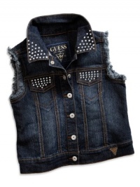 GUESS Big Girl Denim Vest, DARK STONE WASH (10/12) GUESS Big Girl Denim Vest, DARK STONE WASH (10/12)