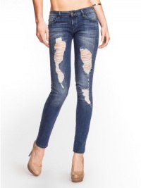GUESS Kate Destroyed Skinny Jeans in Kozmic Bl GUESS Kate Destroyed Skinny Jeans in Kozmic Bl