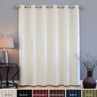 Wide Width Grommet Top Thermal Blackout Curtain 80W X 84L Panel - Beige - BWW Wide Width Grommet Top Thermal Blackout Curtain 80W X 84L Panel - Beige - BWW