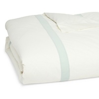 A classic sateen border trims this elegant duvet cover by SFERRA, woven from super soft Egyptian cotton. A classic sateen border trims this elegant duvet cover by SFERRA, woven from super soft Egyptian cotton.